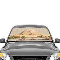 Egyptian Pyramids (Green) Car Sun Shade Umbrella 58"x29" (6 Colors Available) - Conscious Apparel Store
