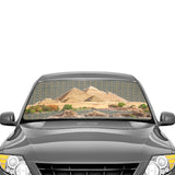 Egyptian Pyramids (Green) Car Sun Shade Umbrella 58"x29" (6 Colors Available) - Conscious Apparel Store