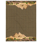 Egyptian Pyramids Hieroglyphics Throw Blanket (Black) - Conscious Apparel Store