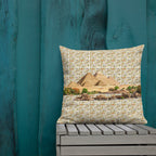 Egyptian Pyramids Premium Pillow (White) (6 Colors Available) - Conscious Apparel Store