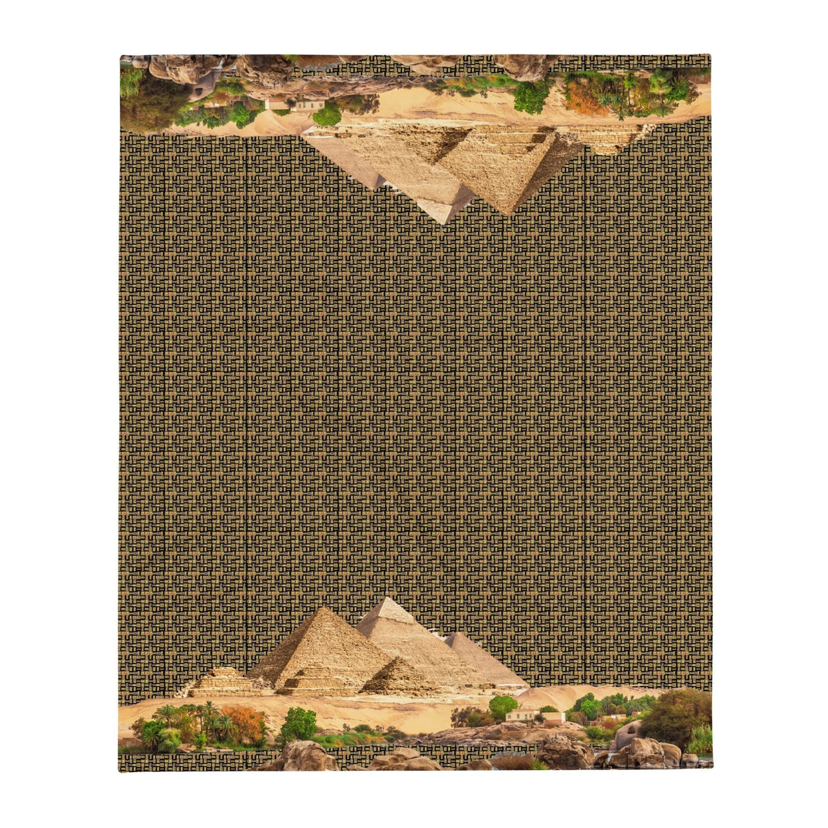 Egyptian Pyramids Throw Blanket (Black) (6 Colors Available) - Conscious Apparel Store