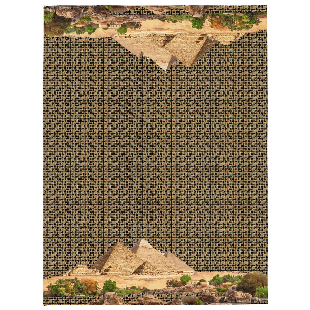 Egyptian Pyramids Throw Blanket (Black) (6 Colors Available) - Conscious Apparel Store