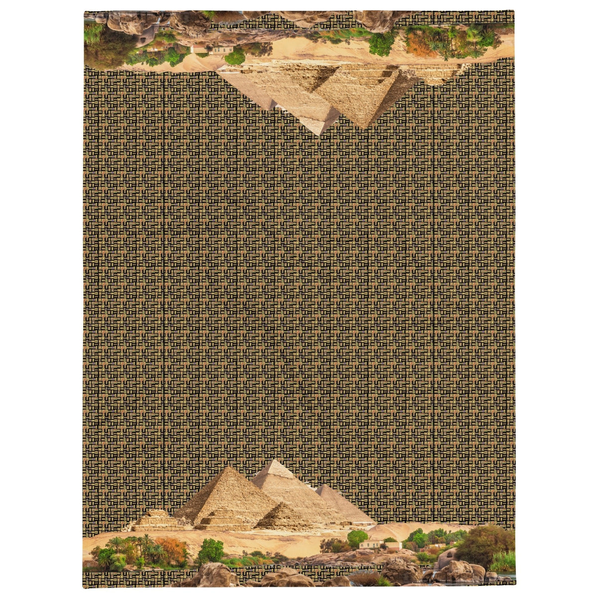 Egyptian Pyramids Throw Blanket (Black) (6 Colors Available) - Conscious Apparel Store