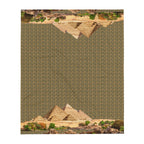 Egyptian Pyramids Throw Blanket (Olive) (6 Colors Available) - Conscious Apparel Store