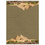 Egyptian Pyramids Throw Blanket (Olive) (6 Colors Available) - Conscious Apparel Store