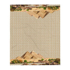 Egyptian Pyramids Throw Blanket (White) (6 Colors Available) - Conscious Apparel Store