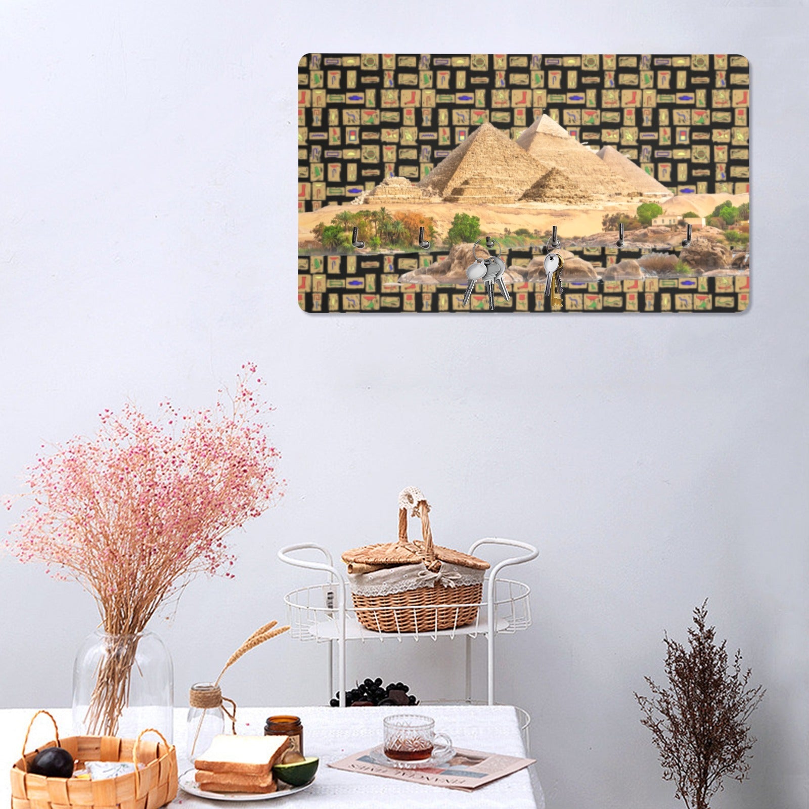Egyptian Pyramids Wall Mounted Decor Key Holder (6 Colors Available) - Conscious Apparel Store