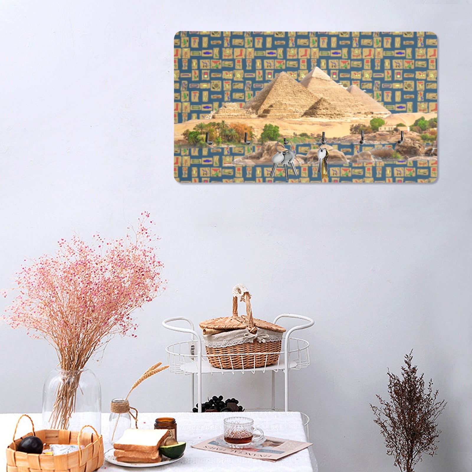 Egyptian Pyramids Wall Mounted Decor Key Holder (6 Colors Available) - Conscious Apparel Store