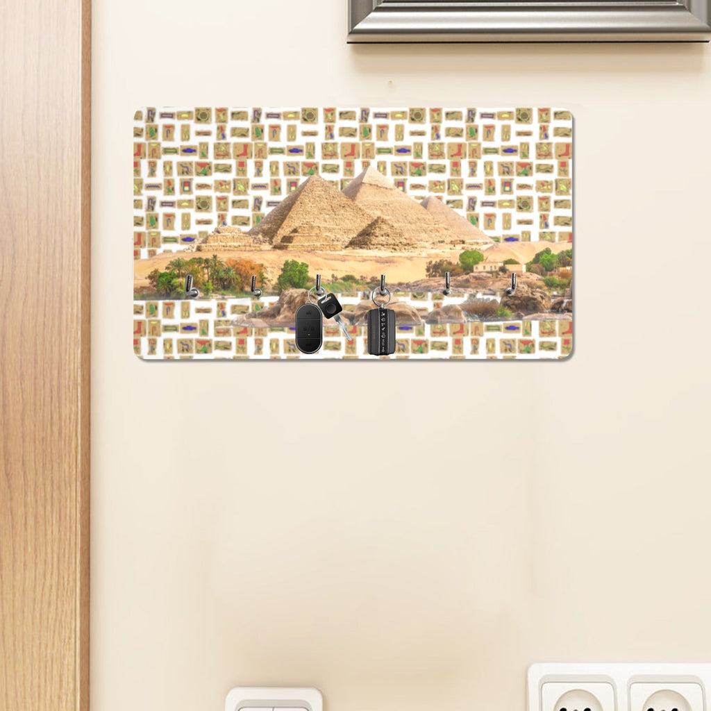 Egyptian Pyramids Wall Mounted Decor Key Holder (6 Colors Available) - Conscious Apparel Store