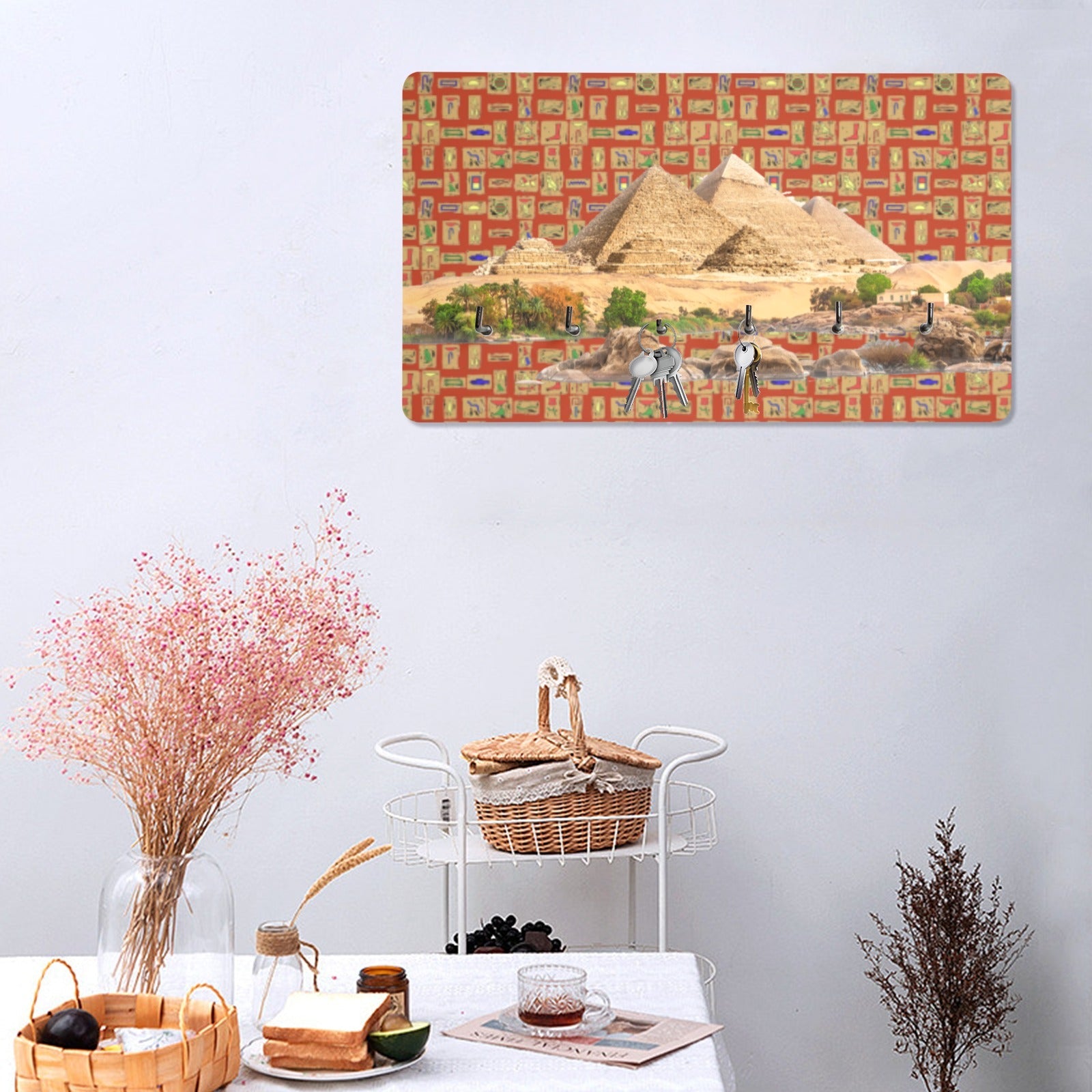 Egyptian Pyramids Wall Mounted Decor Key Holder (6 Colors Available) - Conscious Apparel Store