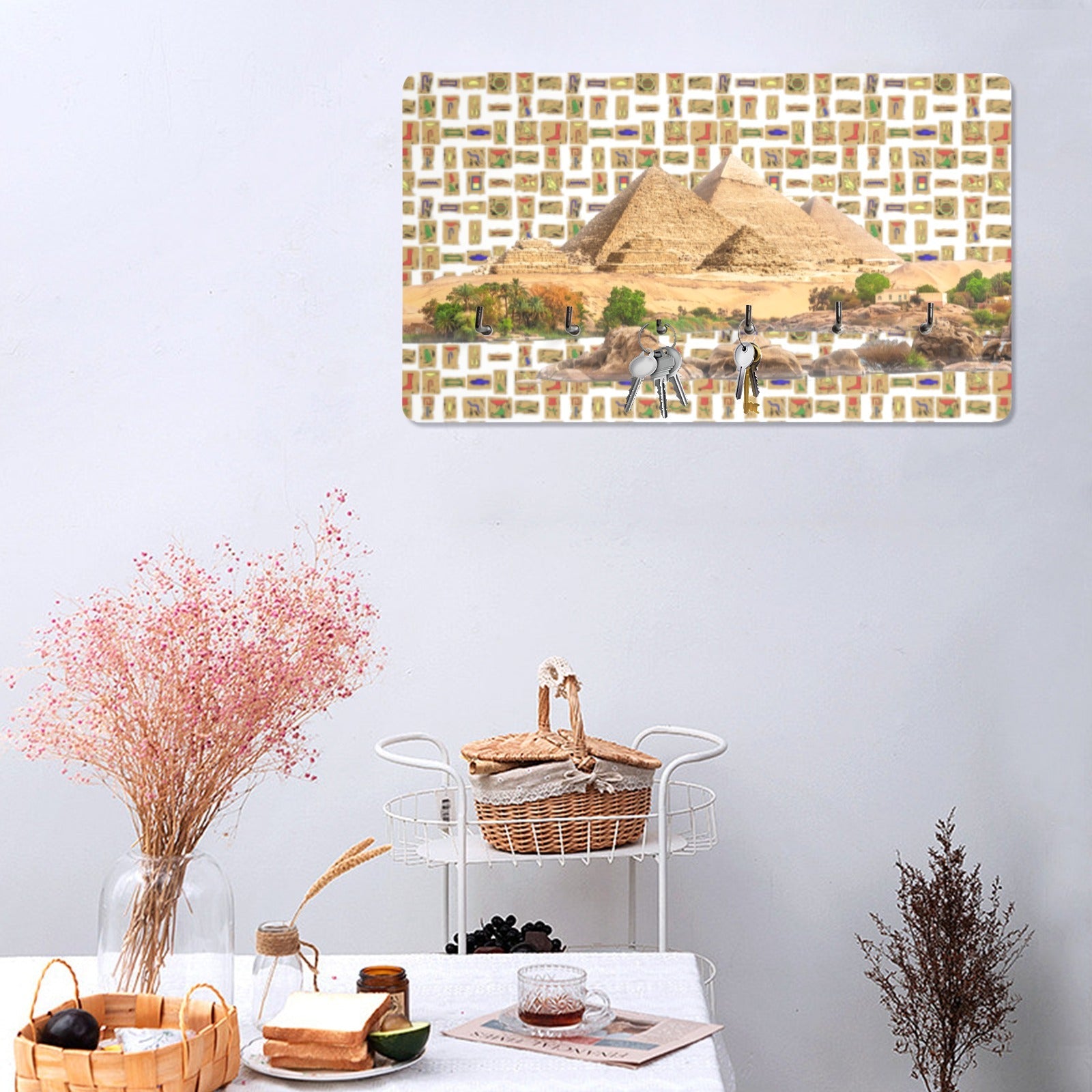 Egyptian Pyramids Wall Mounted Decor Key Holder (6 Colors Available) - Conscious Apparel Store