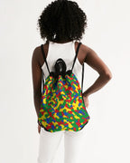 Ethiopia Flag Camo Canvas Drawstring Bag - Conscious Apparel Store