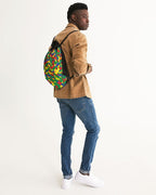 Ethiopia Flag Camo Canvas Drawstring Bag - Conscious Apparel Store