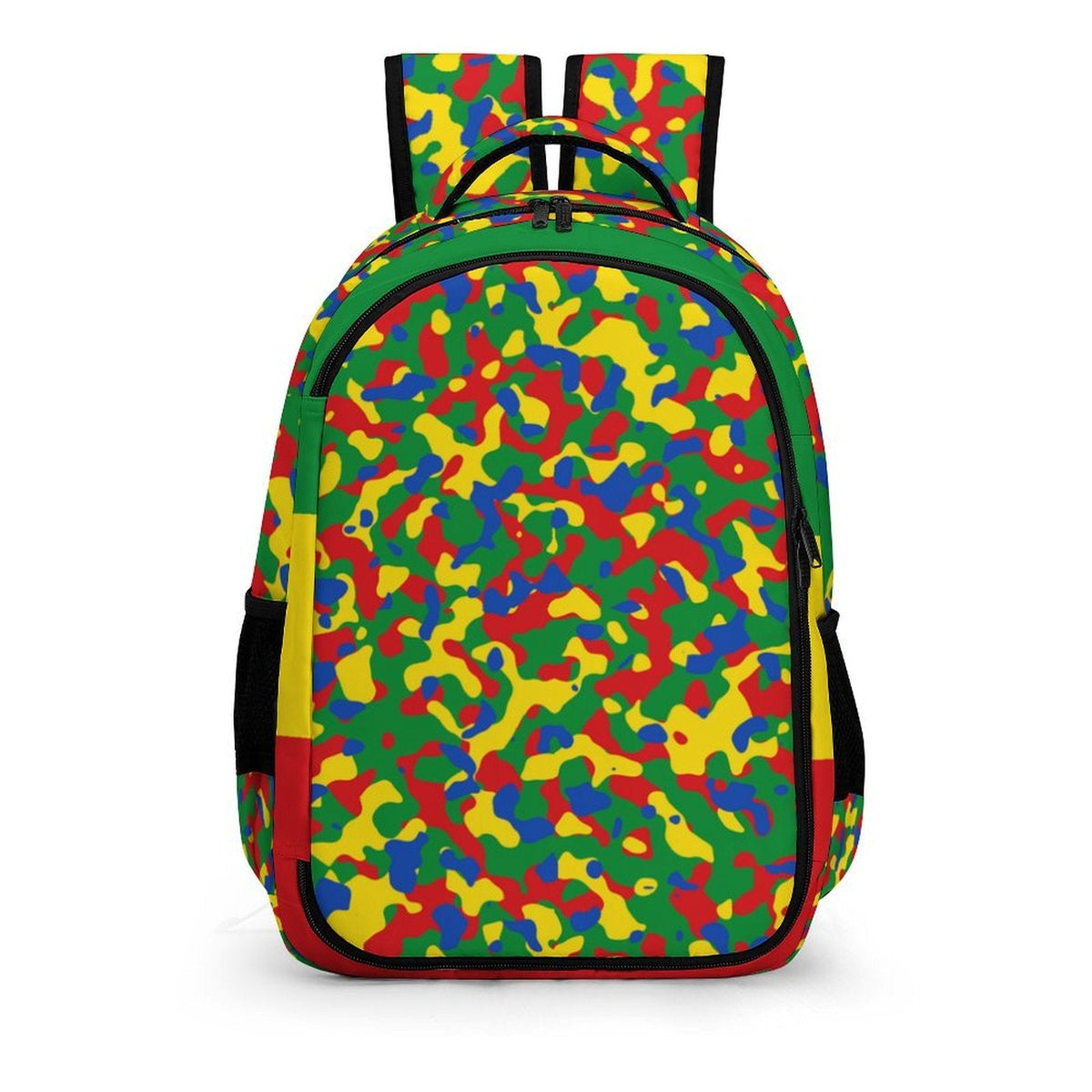 Ethiopia Flag Camo Casual Backpack - Conscious Apparel Store