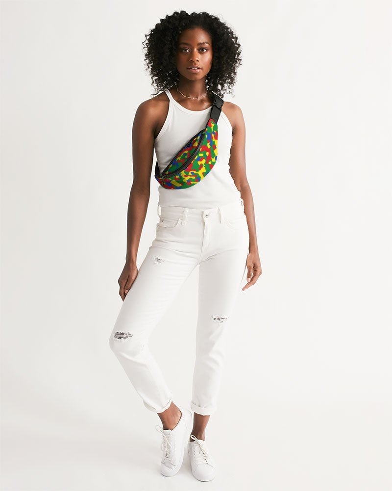 Ethiopia Flag Camo Crossbody Sling Bag - Conscious Apparel Store