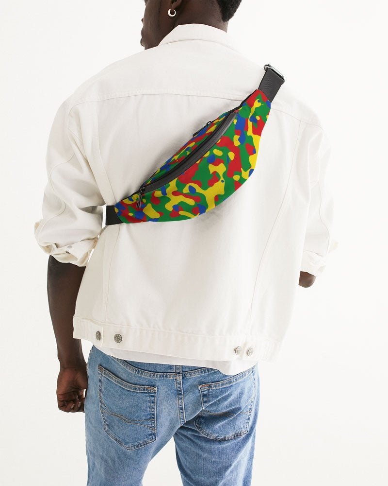 Ethiopia Flag Camo Crossbody Sling Bag - Conscious Apparel Store