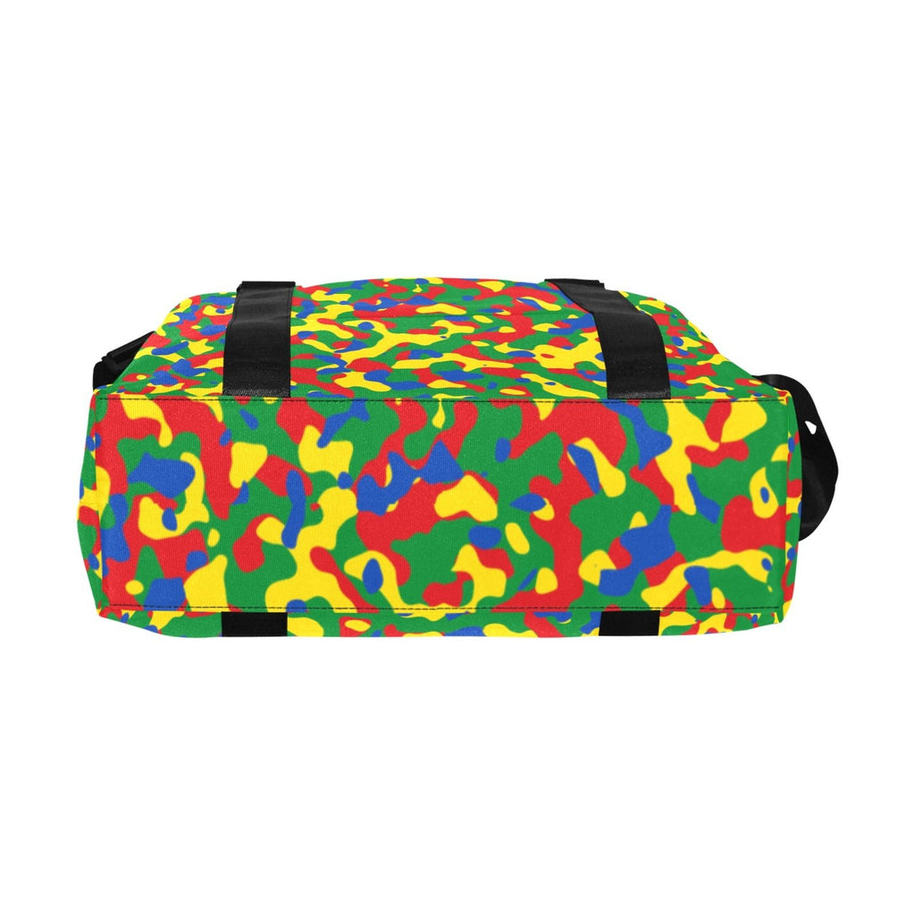 Ethiopia Flag Camo Large Capacity Duffle Bag - Conscious Apparel Store