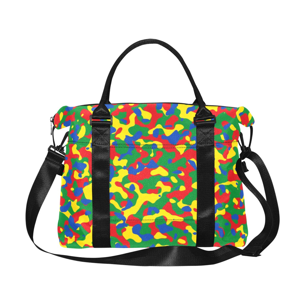 Ethiopia Flag Camo Large Capacity Duffle Bag - Conscious Apparel Store