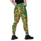 Ethiopia Flag Camo Leggings with pockets - Conscious Apparel Store