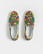Ethiopia Flag Camo Men's Slip-On Canvas Shoe - Conscious Apparel Store