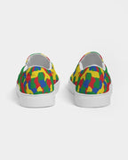 Ethiopia Flag Camo Men's Slip-On Canvas Shoe - Conscious Apparel Store