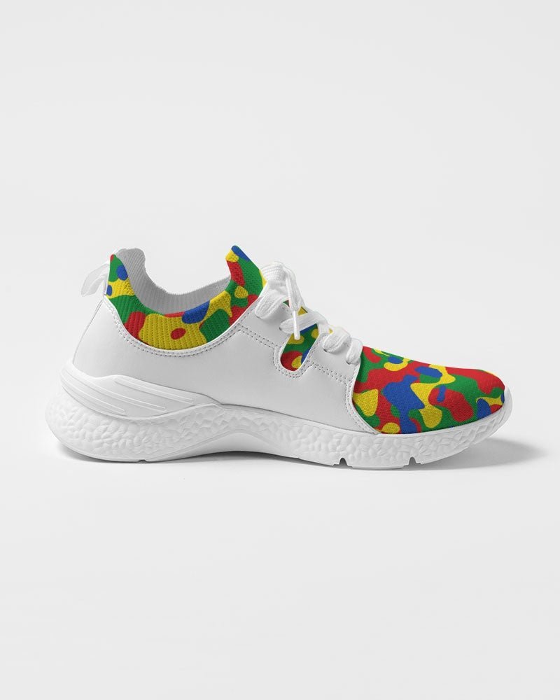 Ethiopia Flag Camo Men's Two-Tone Sneaker - Conscious Apparel Store