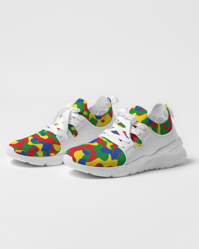 Ethiopia Flag Camo Men's Two-Tone Sneaker - Conscious Apparel Store