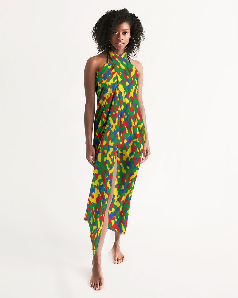 Ethiopia Flag Camo Swim Cover Up - Conscious Apparel Store