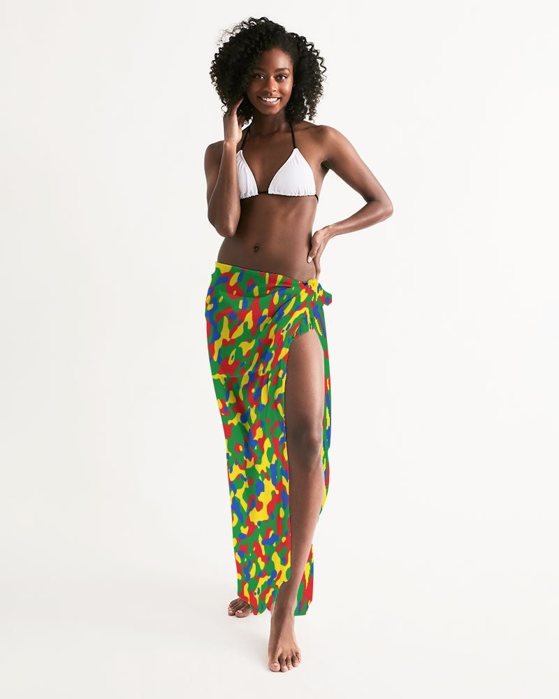 Ethiopia Flag Camo Swim Cover Up - Conscious Apparel Store