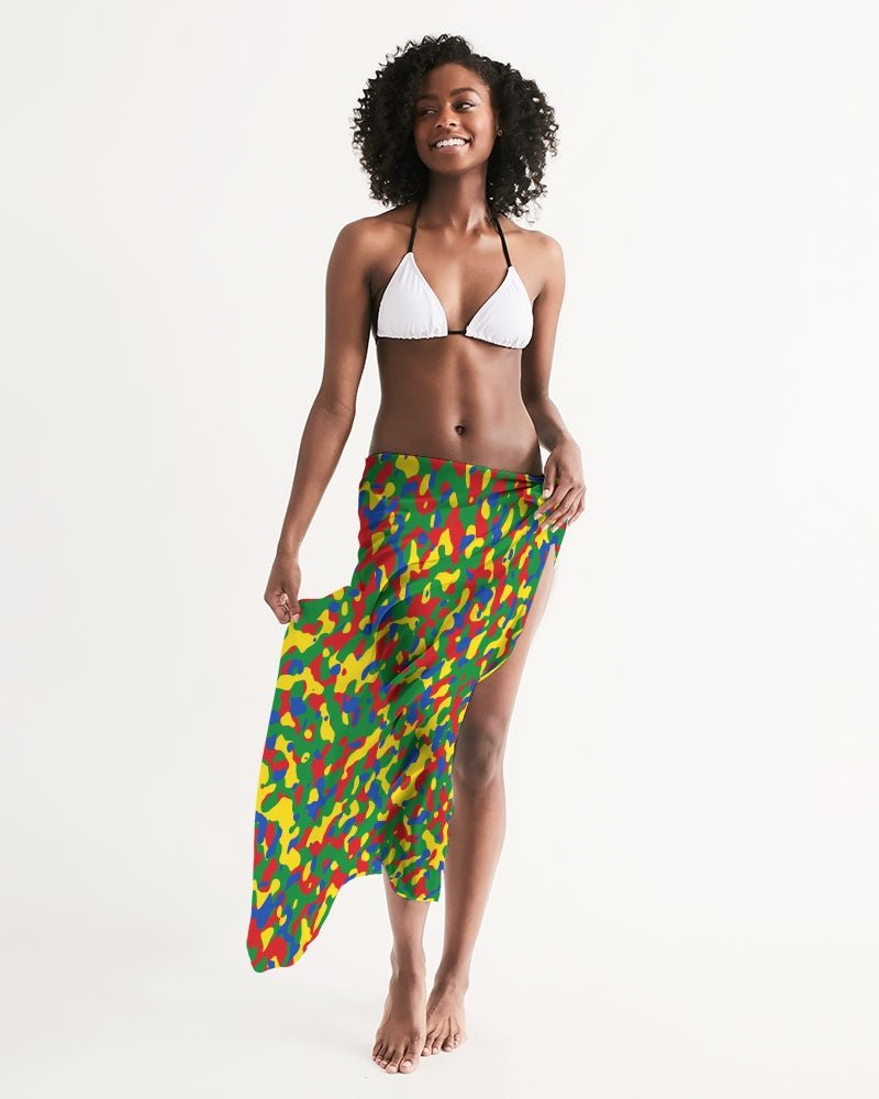 Ethiopia Flag Camo Swim Cover Up - Conscious Apparel Store