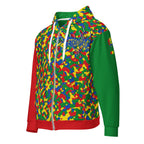 Ethiopia Flag Camo Unisex zip hoodie - Conscious Apparel Store