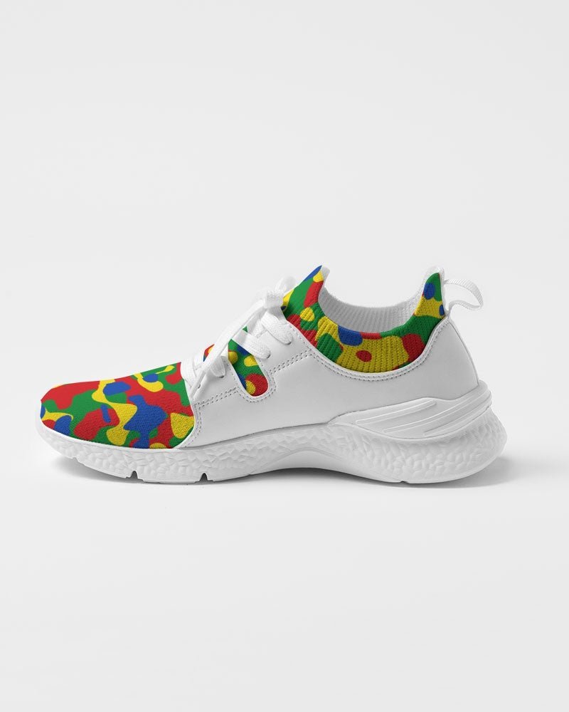 Ethiopia Flag Camo Women's Two-Tone Sneaker - Conscious Apparel Store