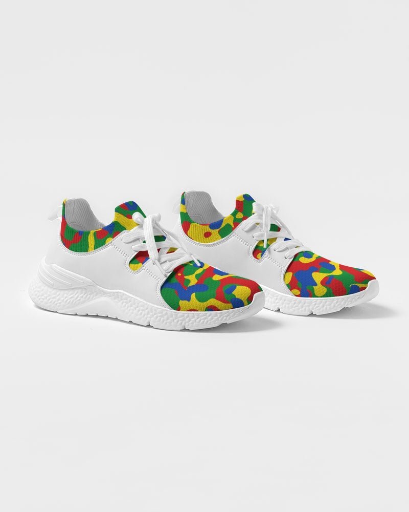 Ethiopia Flag Camo Women's Two-Tone Sneaker - Conscious Apparel Store