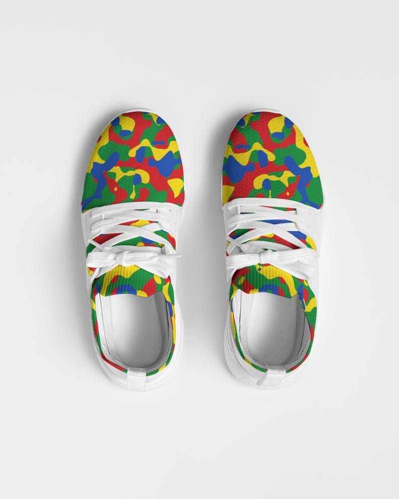 Ethiopia Flag Camo Women's Two-Tone Sneaker - Conscious Apparel Store