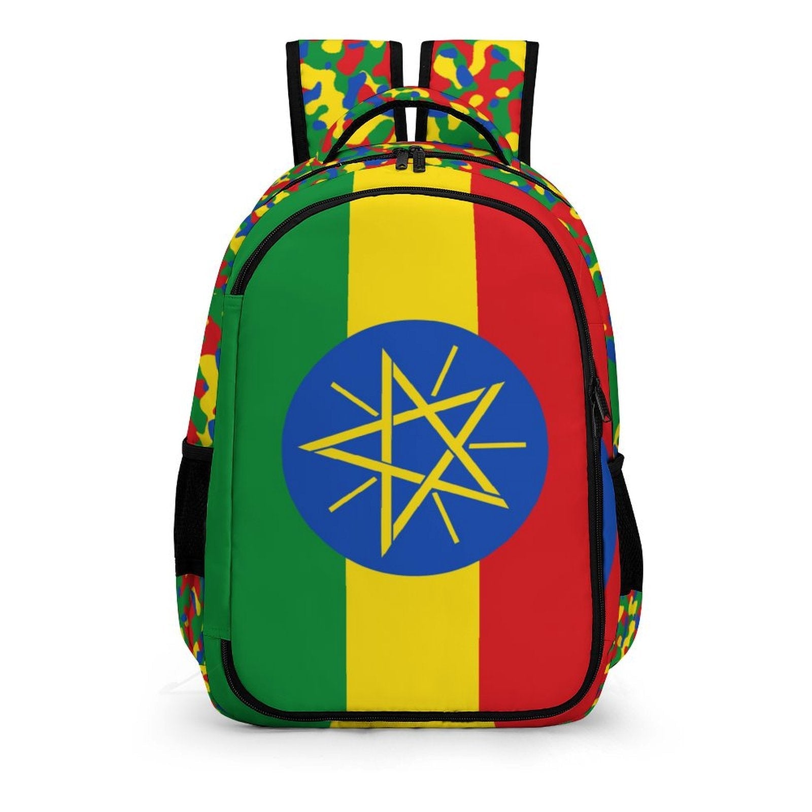 Ethiopia Flag Casual Backpack - Conscious Apparel Store