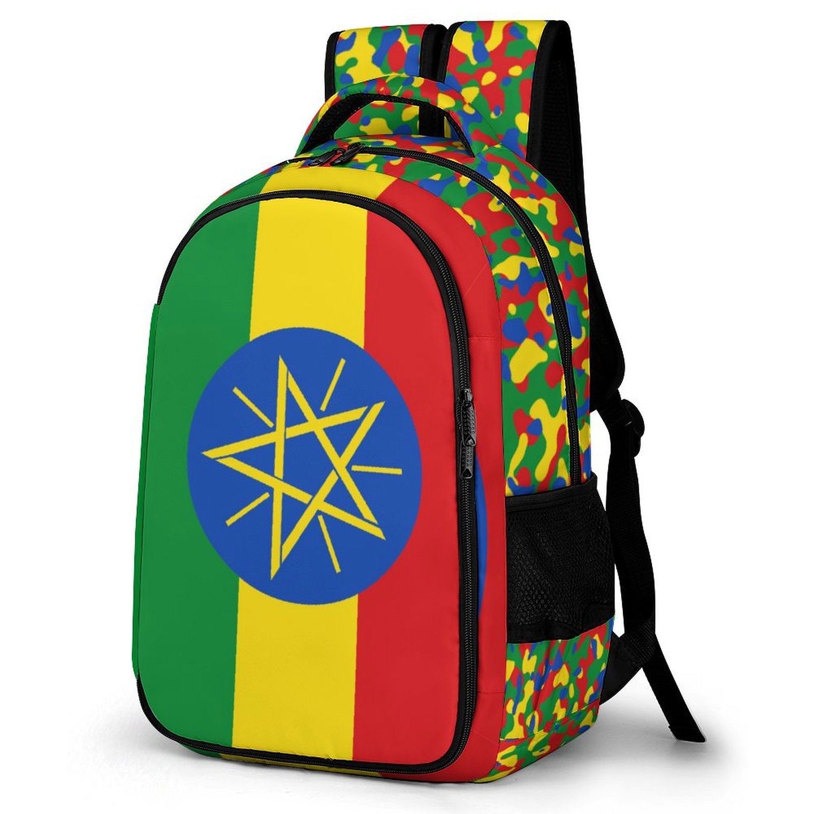 Ethiopia Flag Casual Backpack - Conscious Apparel Store