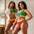 Ethiopia Flag high-waisted bikini - Conscious Apparel Store