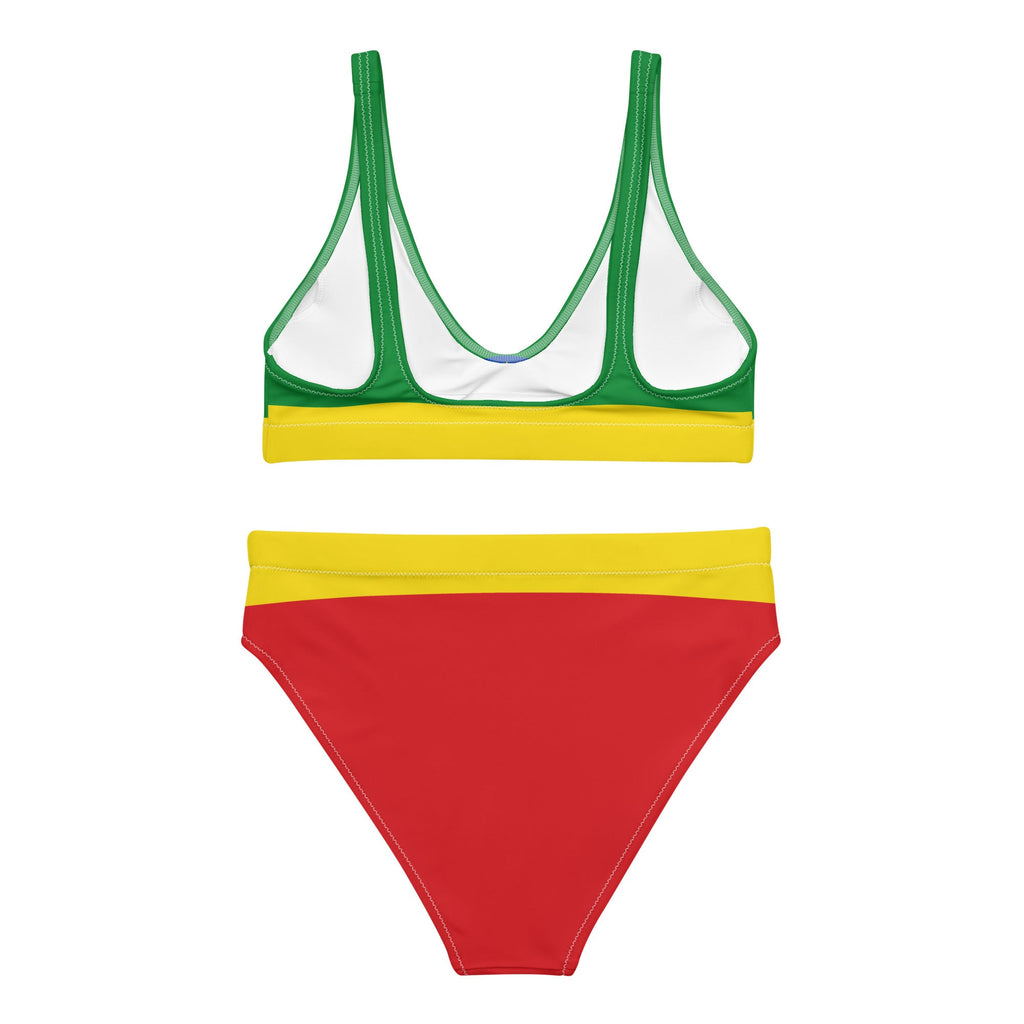 Ethiopia Flag high-waisted bikini - Conscious Apparel Store