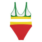 Ethiopia Flag high-waisted bikini - Conscious Apparel Store
