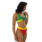 Ethiopia Flag high-waisted bikini - Conscious Apparel Store