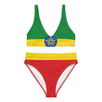 Ethiopia Flag high-waisted bikini - Conscious Apparel Store