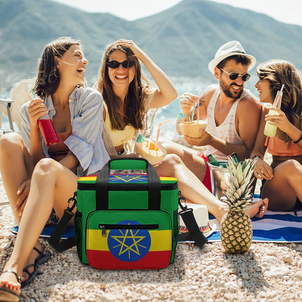 Ethiopia Flag Insulated Cooler Bag - Conscious Apparel Store