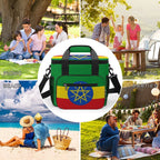 Ethiopia Flag Insulated Cooler Bag - Conscious Apparel Store