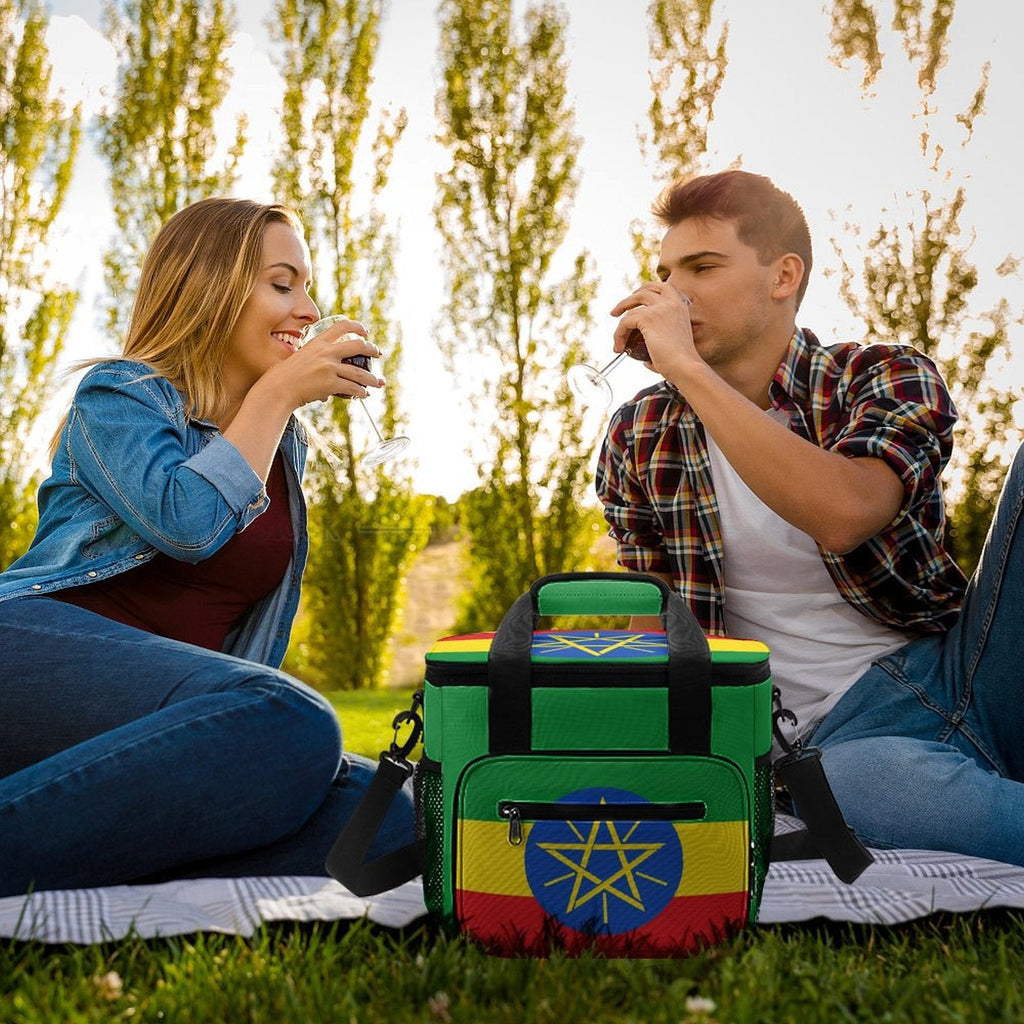 Ethiopia Flag Insulated Cooler Bag - Conscious Apparel Store