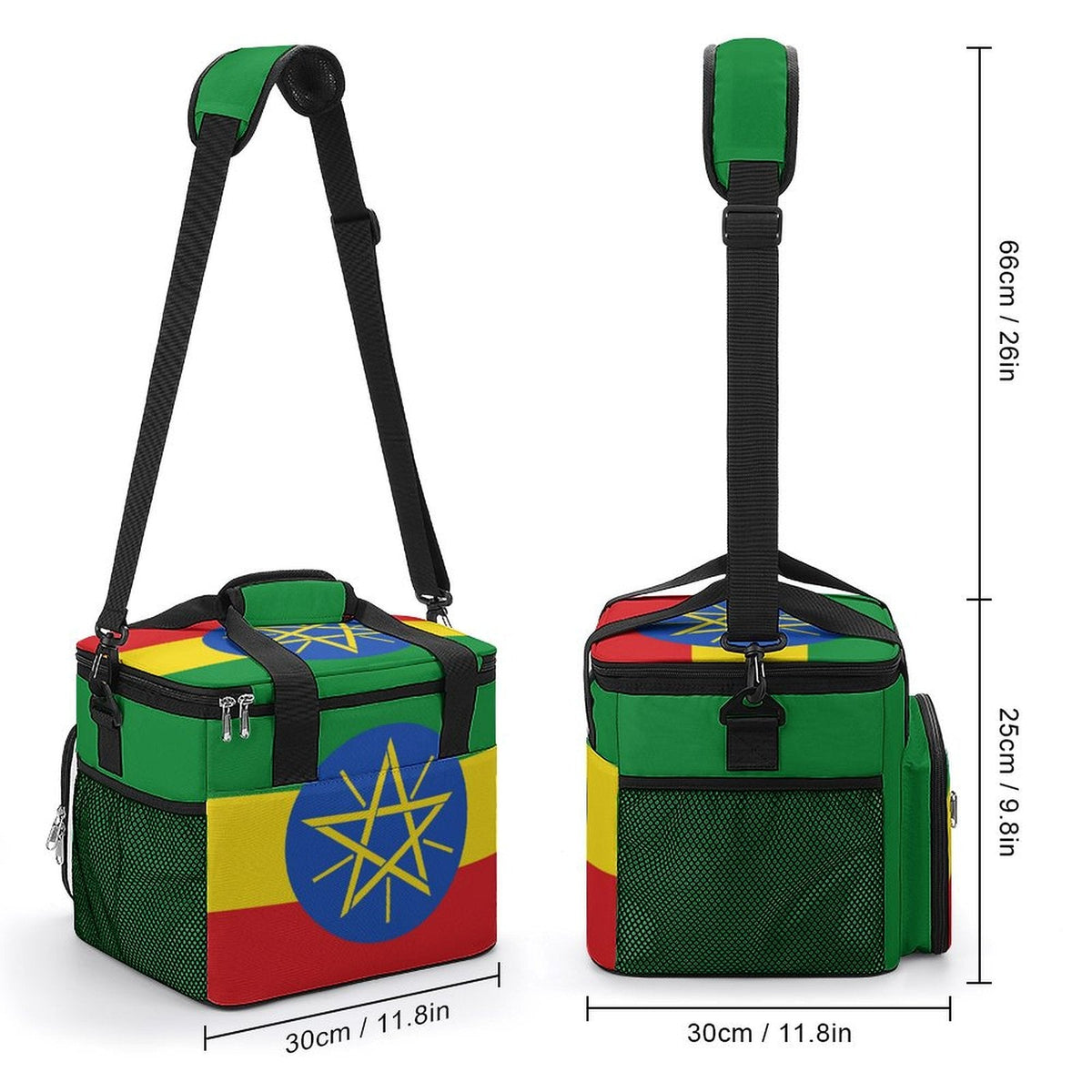 Ethiopia Flag Insulated Cooler Bag - Conscious Apparel Store