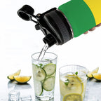 Ethiopia Flag Insulated Water Bottle with Dual - Use Lid (18oz) - Conscious Apparel Store