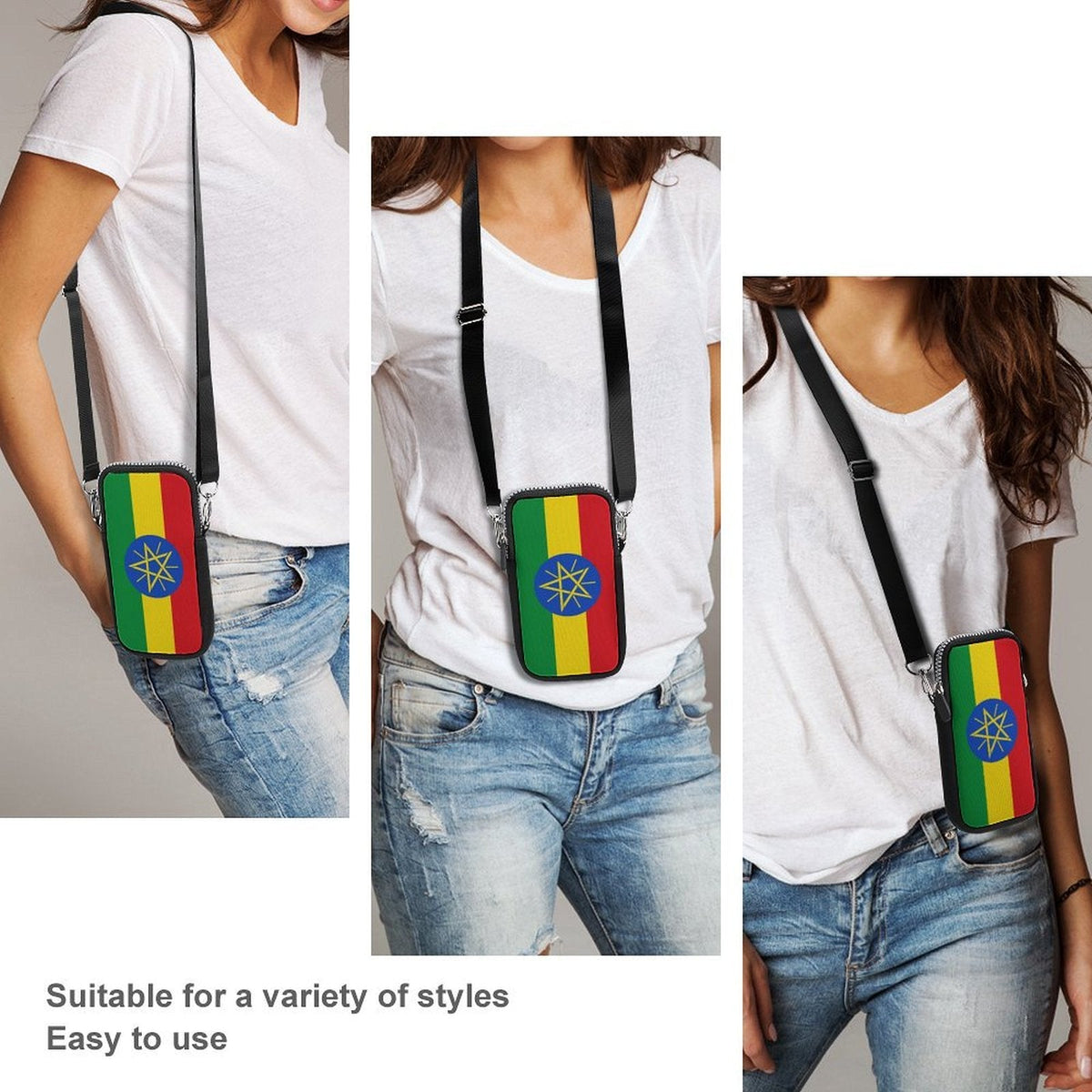 Ethiopia Flag Mobile Phone Purse - Conscious Apparel Store