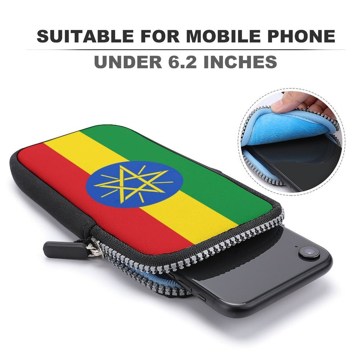 Ethiopia Flag Mobile Phone Purse - Conscious Apparel Store