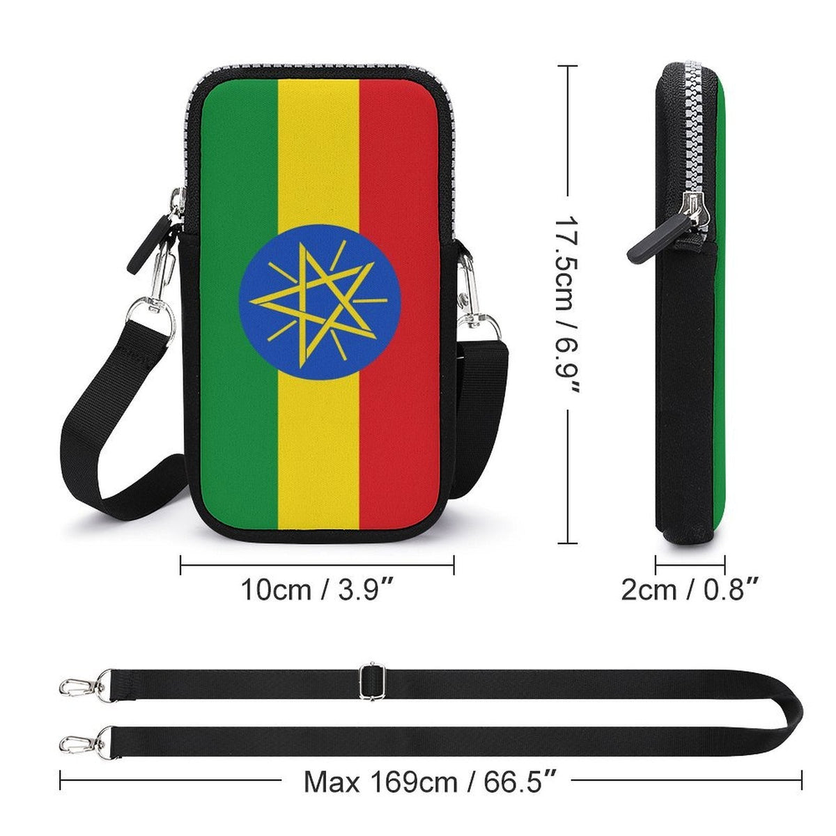 Ethiopia Flag Mobile Phone Purse - Conscious Apparel Store