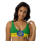Ethiopia Flag padded bikini top - Conscious Apparel Store